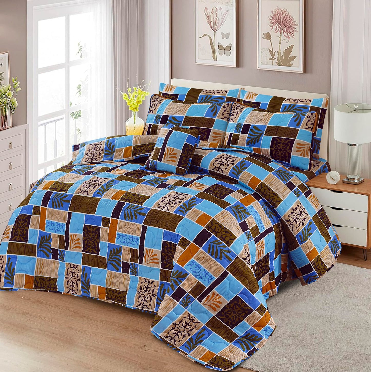 7 Piece Comforter Sets 100% PURE COTTON