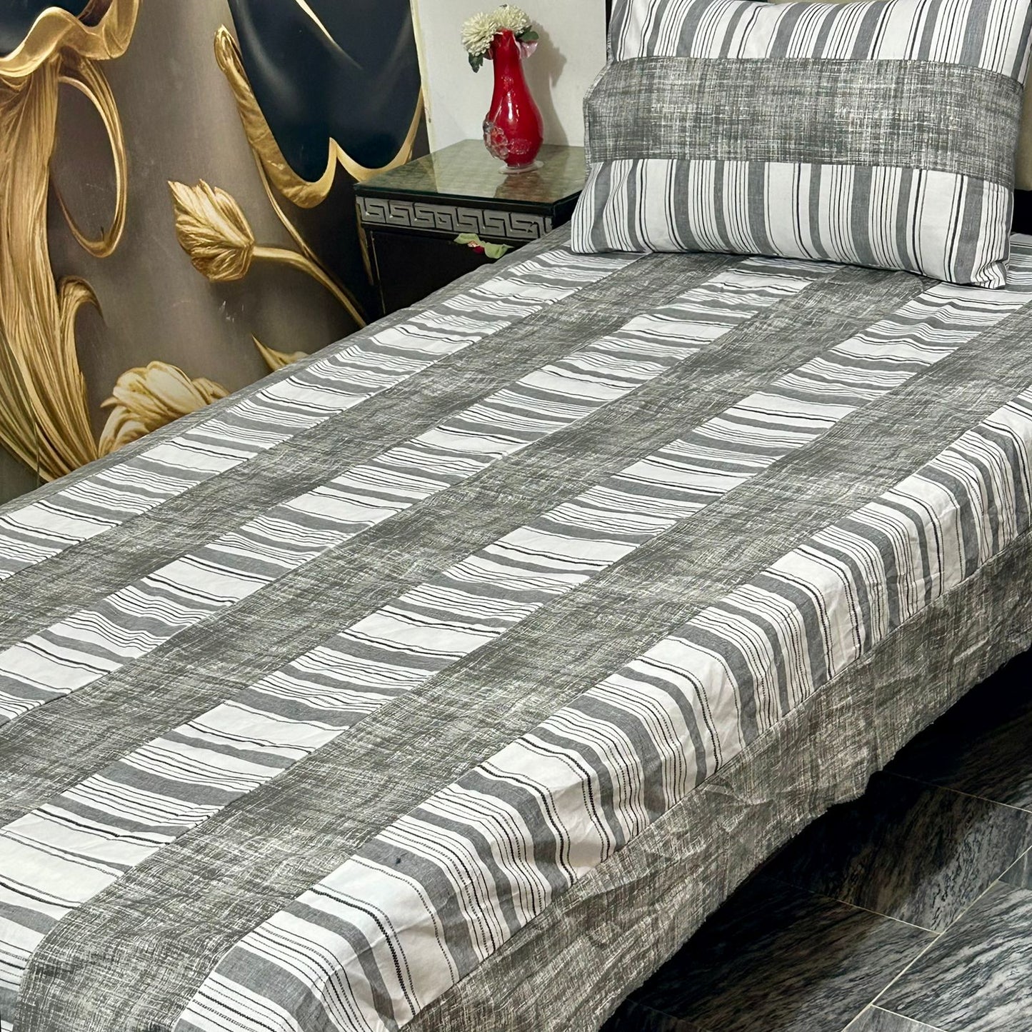 2 PC single Patch work Bedsheet