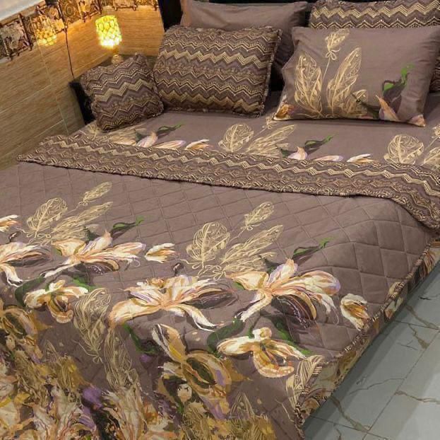 7Pc Mix Cotton Printed Comforter Set