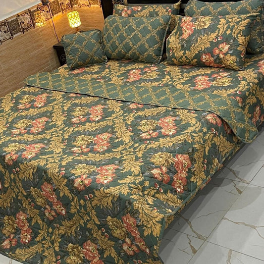 7Pc Mix Cotton Printed Comforter Set