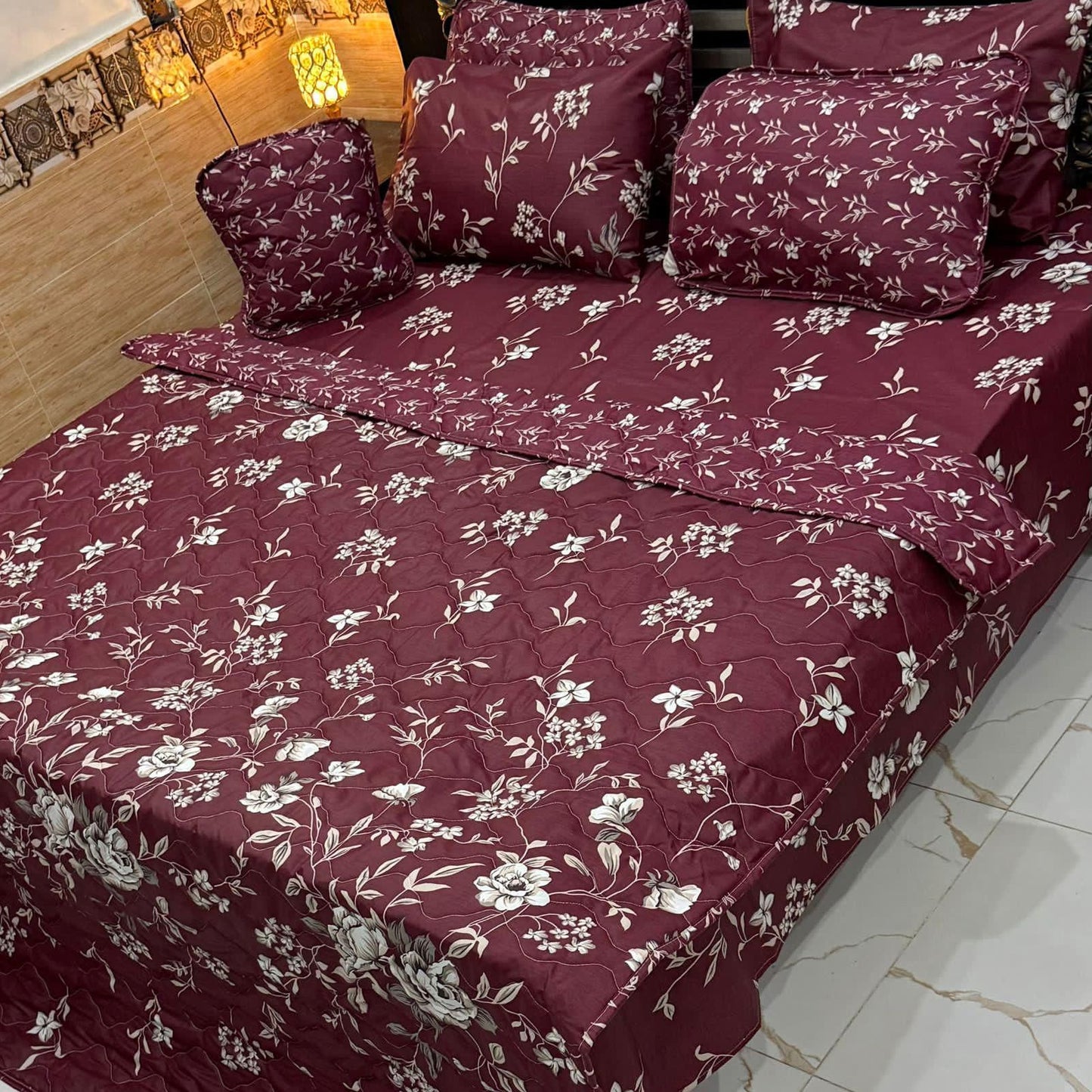 7Pc Mix Cotton Printed Comforter Set