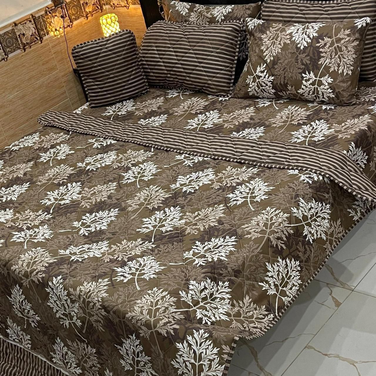 7Pc Mix Cotton Printed Comforter Set