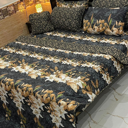 7Pc Mix Cotton Printed Comforter Set
