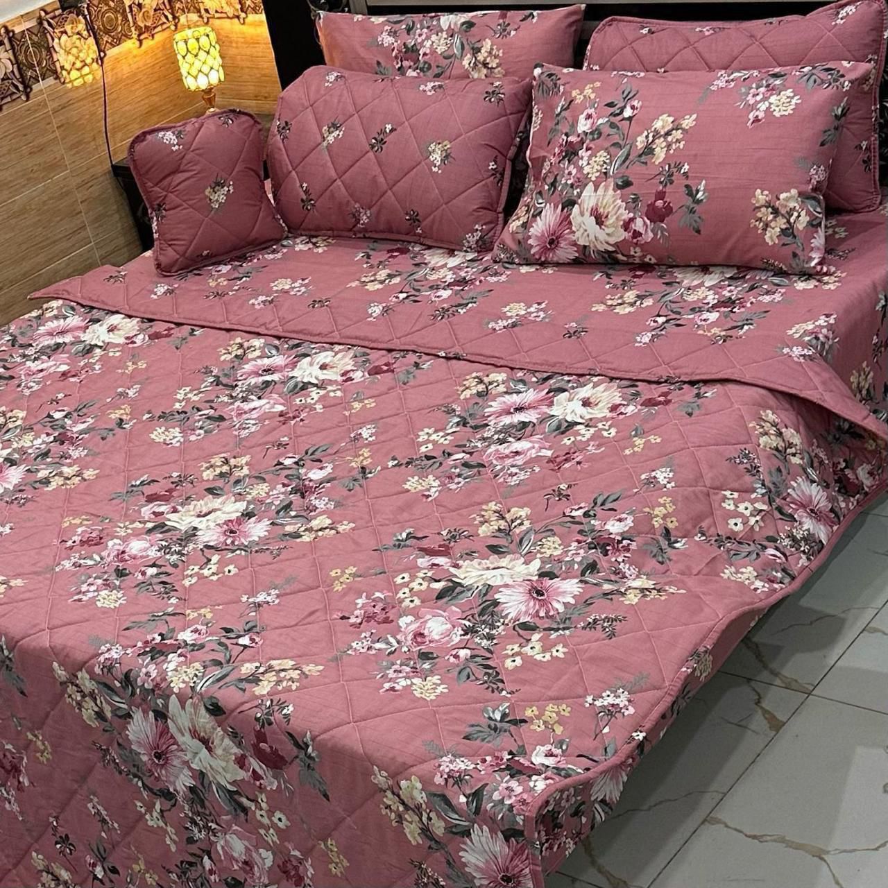 7Pc Mix Cotton Printed Comforter Set