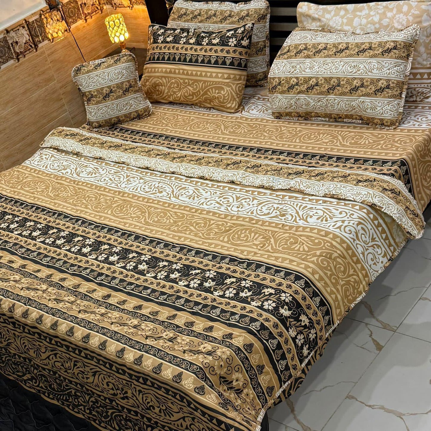 7Pc Mix Cotton Printed Comforter Set