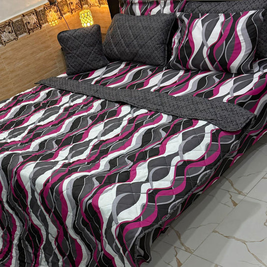 7Pc Mix Cotton Printed Comforter Set