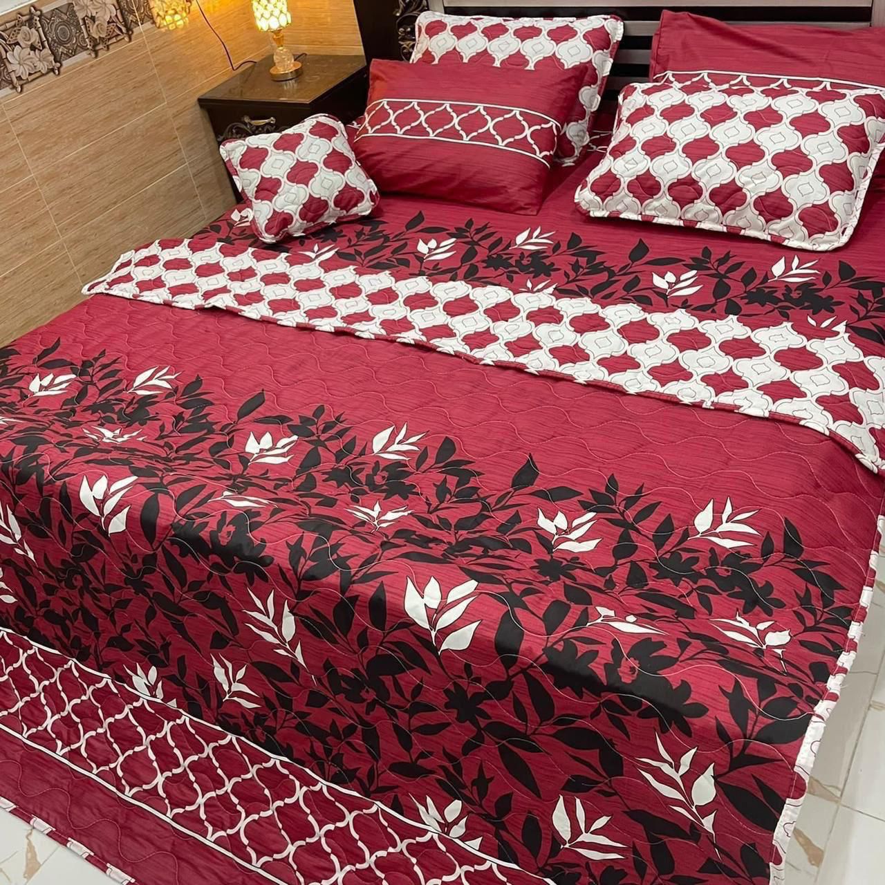 7Pc Mix Cotton Printed Comforter Set