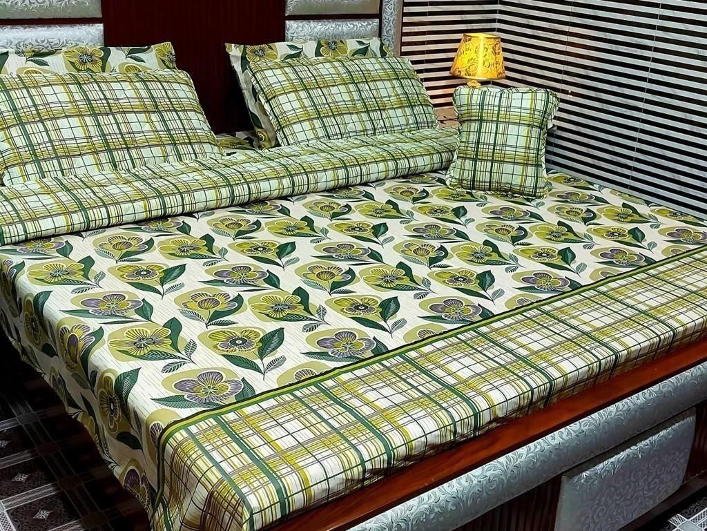 7Pc Mix Cotton Printed Comforter Set