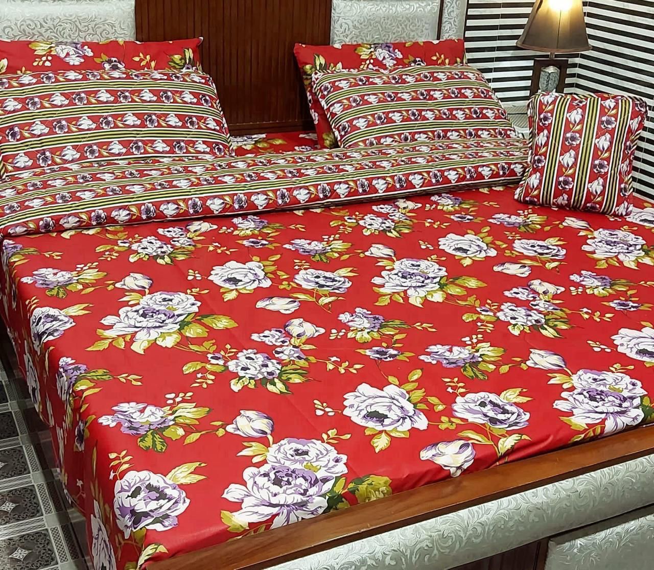 7Pc Mix Cotton Printed Comforter Set