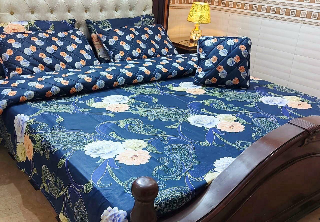 7Pc Mix Cotton Printed Comforter Set