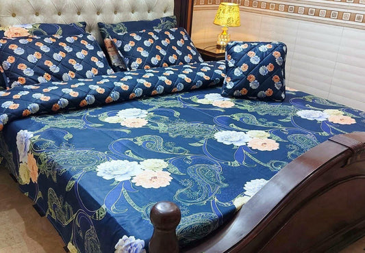 7Pc Mix Cotton Printed Comforter Set