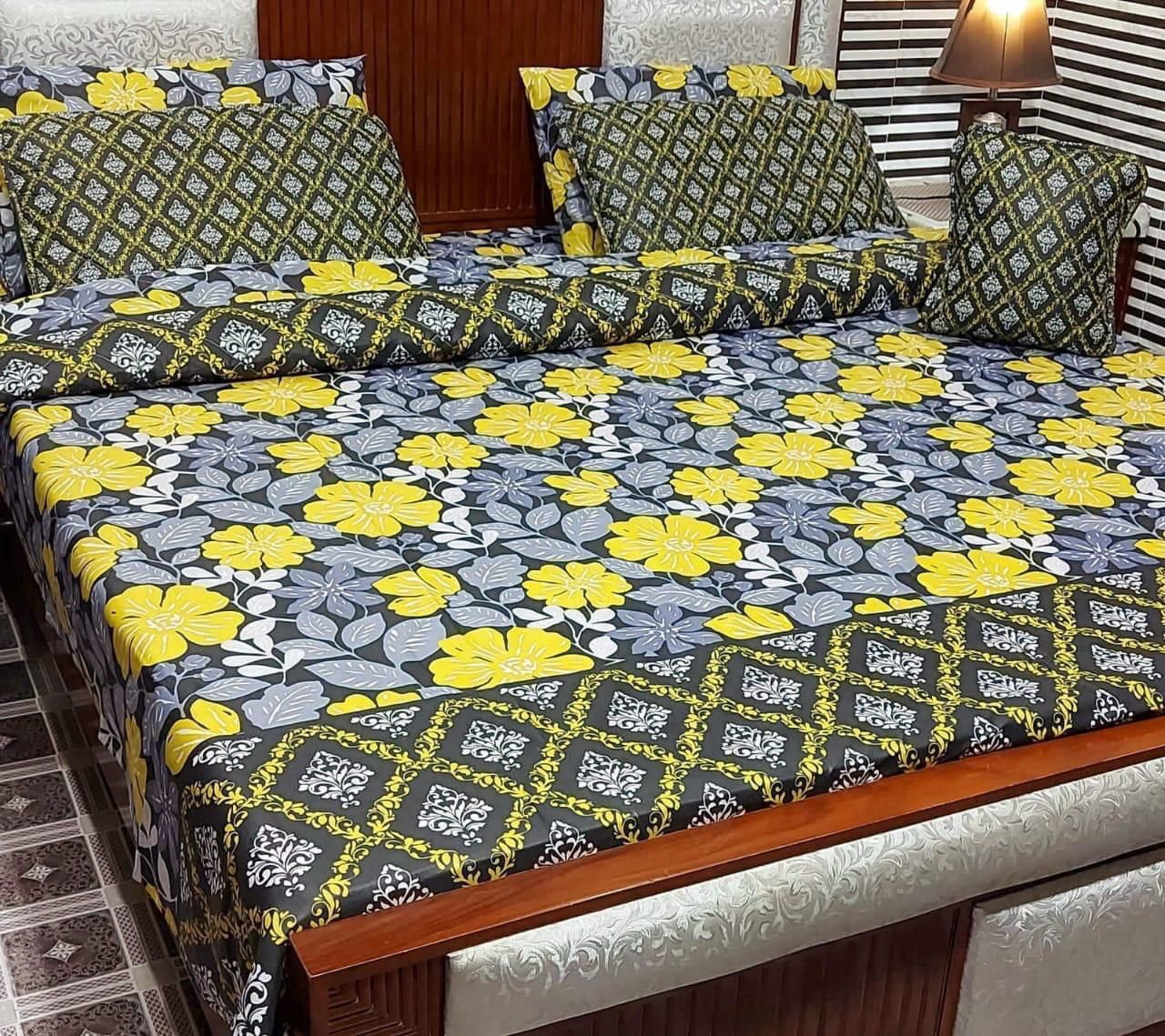 7Pc Mix Cotton Printed Comforter Set
