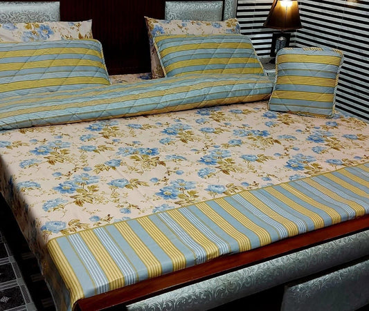 7Pc Mix Cotton Printed Comforter Set