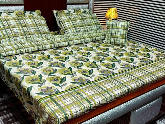7Pc Mix Cotton Printed Comforter Set