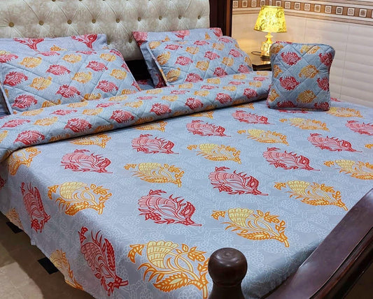 7Pc Mix Cotton Printed Comforter Set