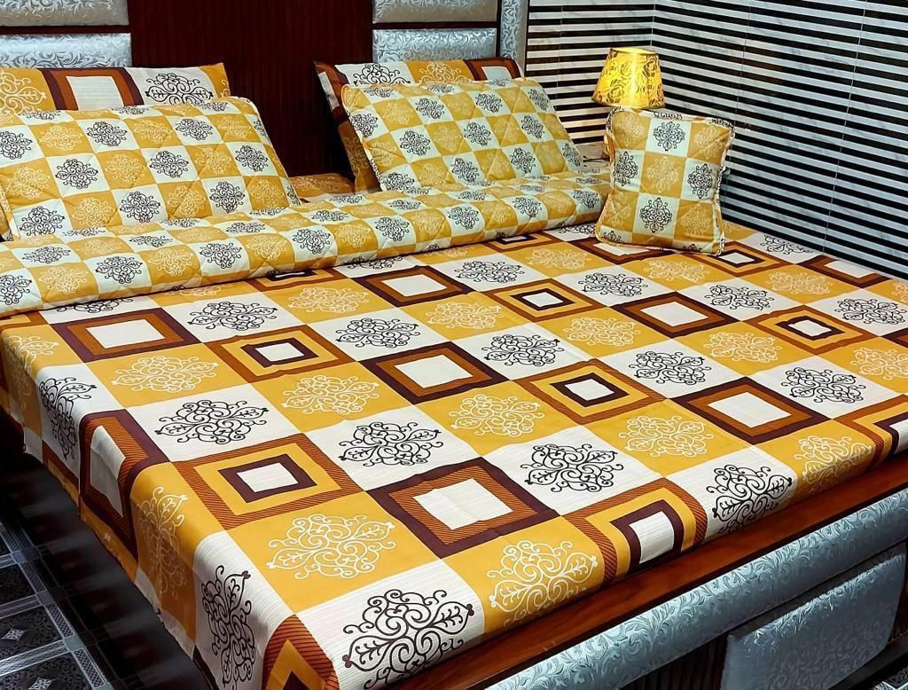 7Pc Mix Cotton Printed Comforter Set
