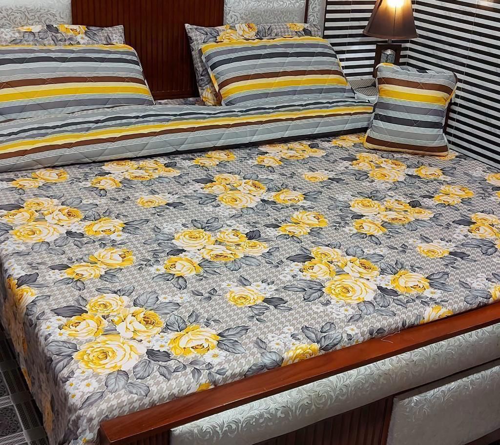 7Pc Mix Cotton Printed Comforter Set