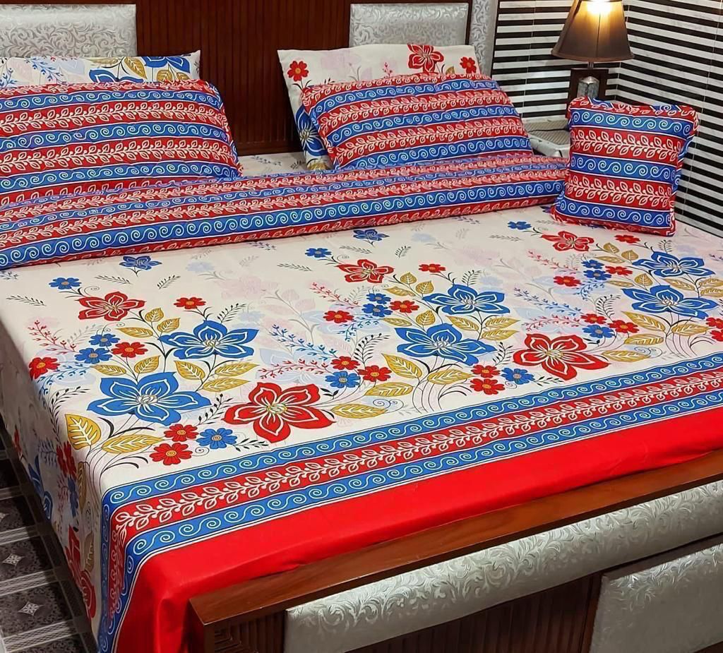 7Pc Mix Cotton Printed Comforter Set