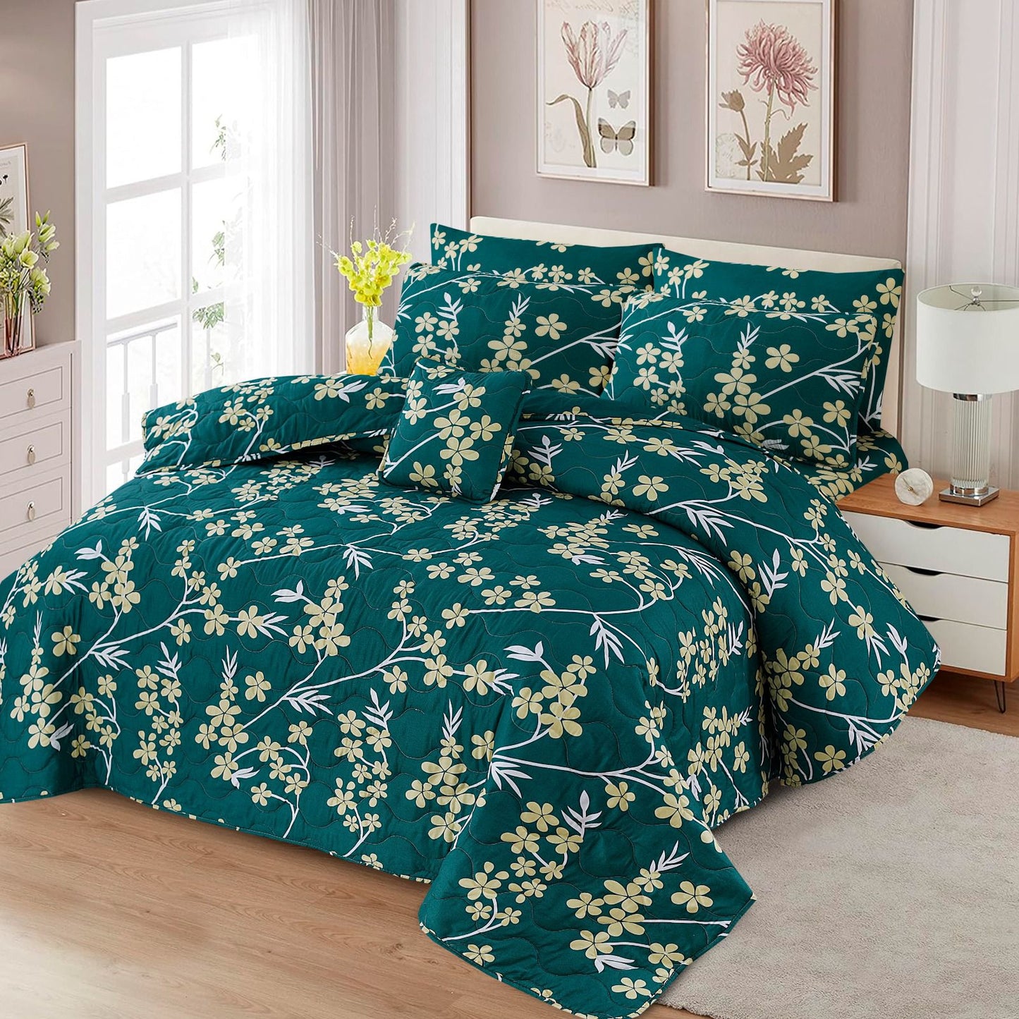 7 Piece Comforter Sets 100% PURE COTTON