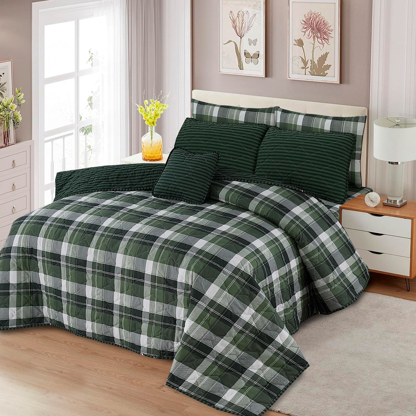 7 Piece Comforter Sets 100% PURE COTTON