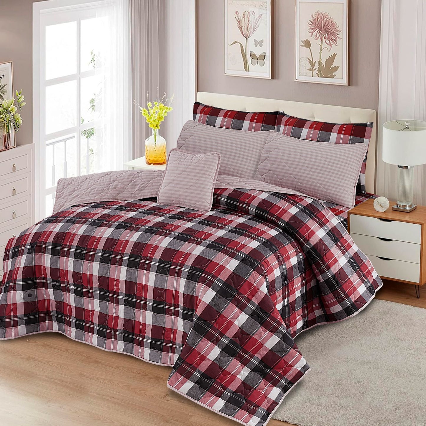 7 Piece Comforter Sets 100% PURE COTTON