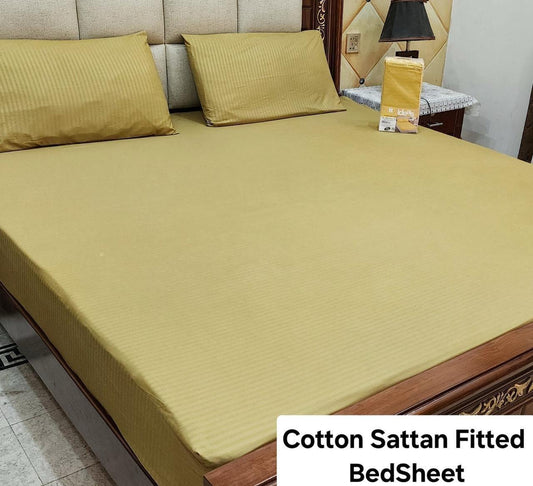 Cotton Sattan Fitted Bedsheets