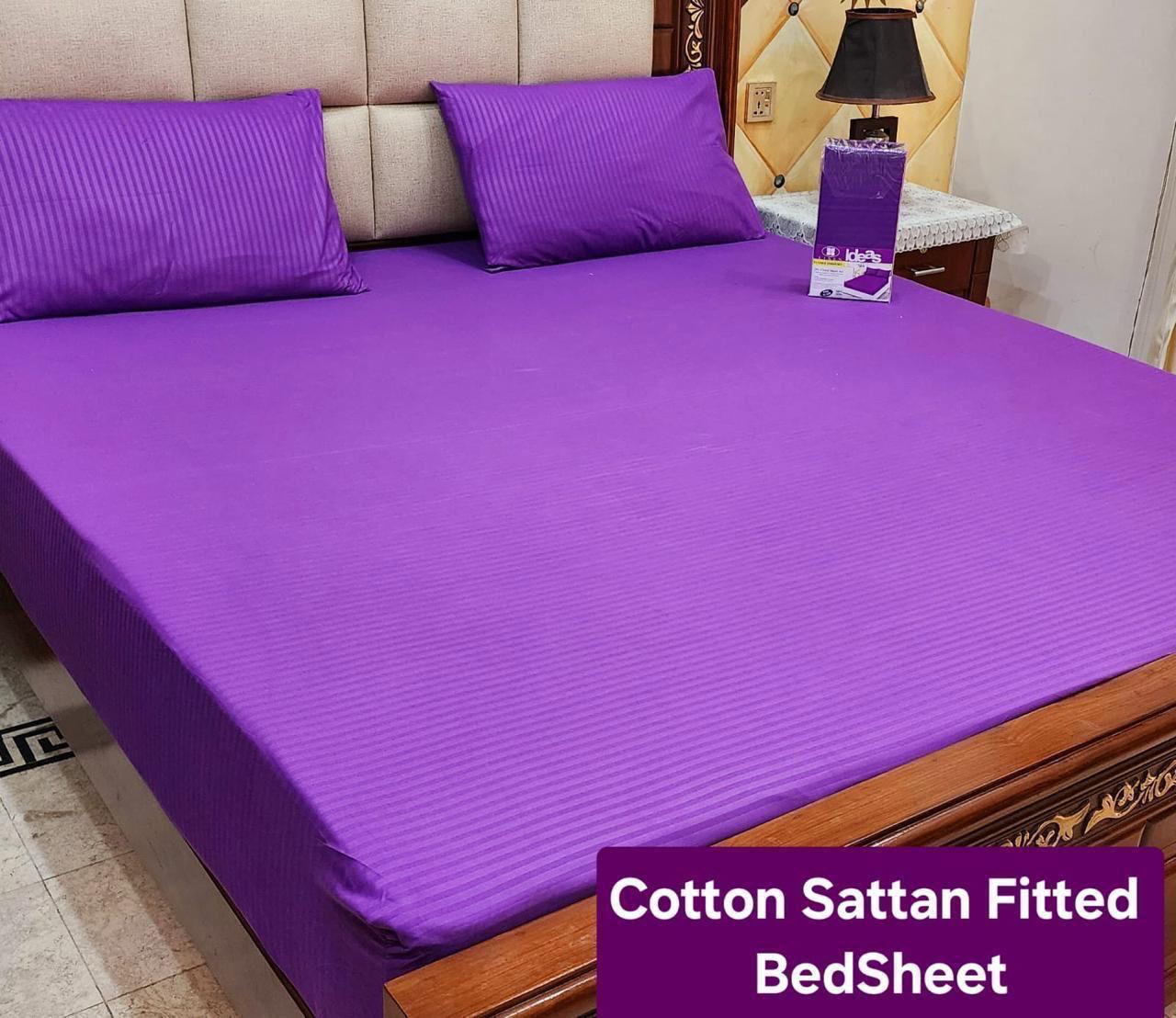 Cotton Sattan Fitted Bedsheets