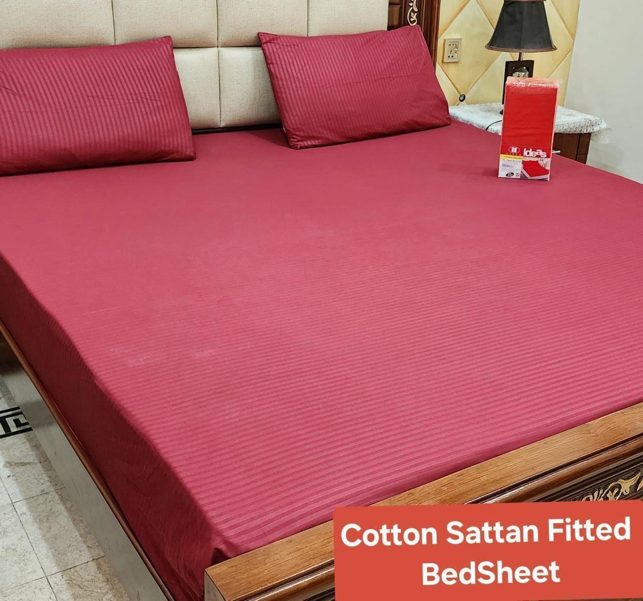 Cotton Sattan Fitted Bedsheets