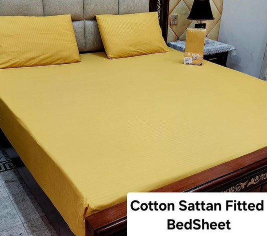 Cotton Sattan Fitted Bedsheets