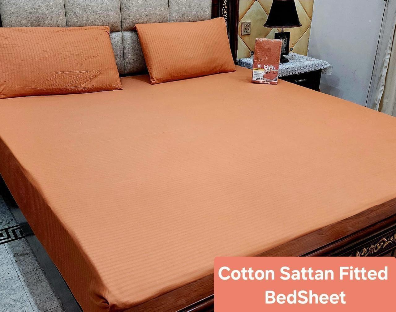 Cotton Sattan Fitted Bedsheets
