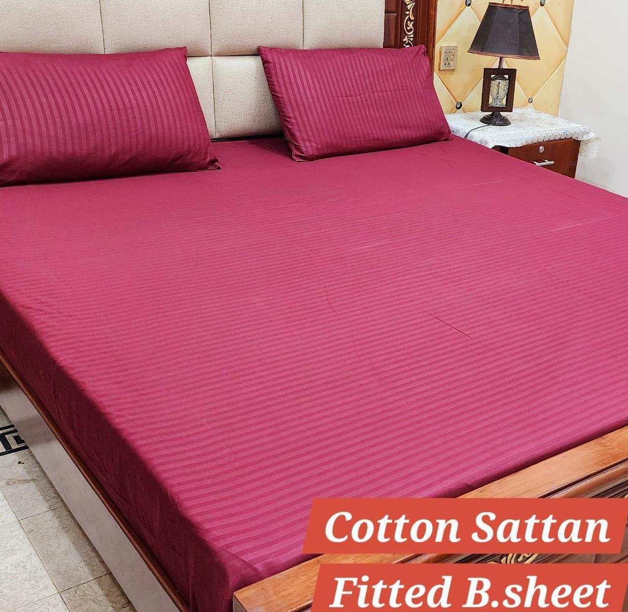 Cotton Sattan Fitted Bedsheets