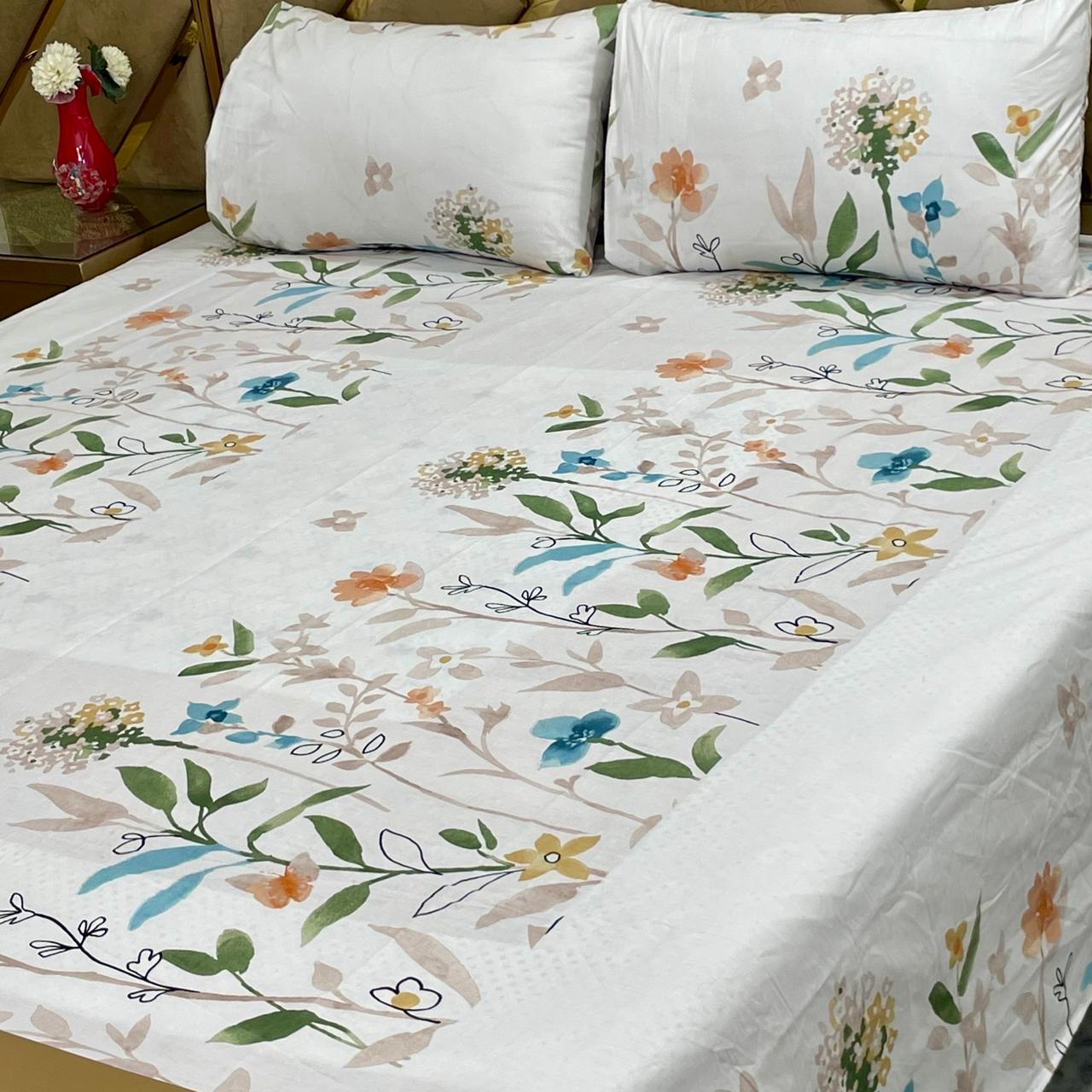 3 PC Pure Cotton Bedsheets