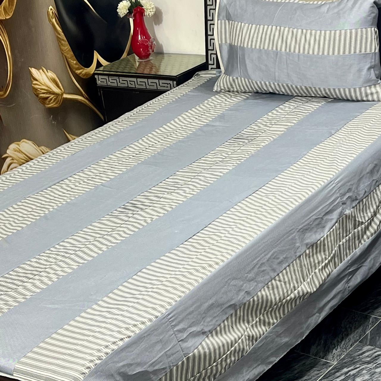 2 PC single Patch work Bedsheet