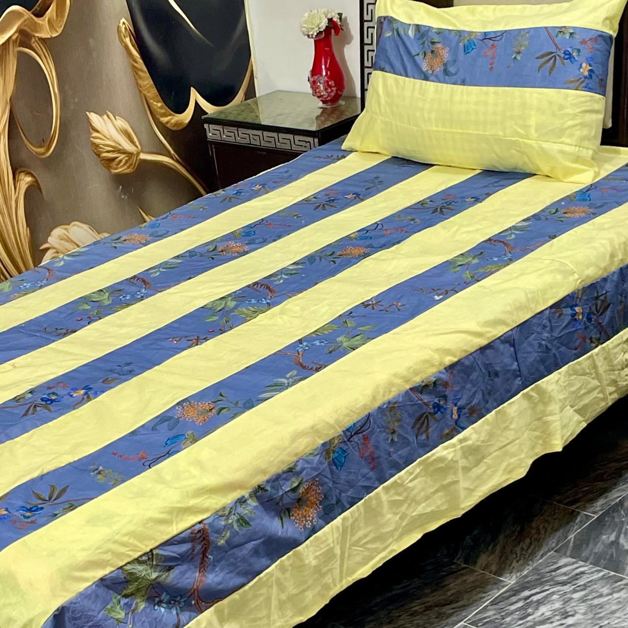 2 PC single Patch work Bedsheet