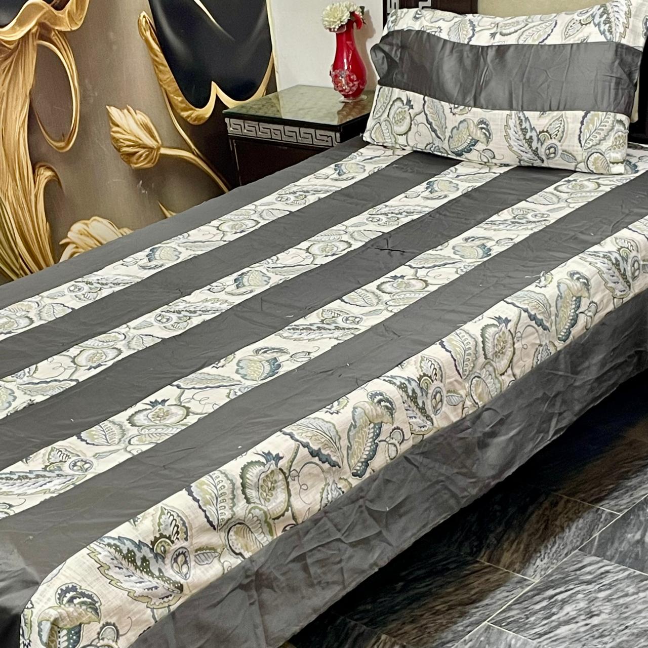 2 PC single Patch work Bedsheet