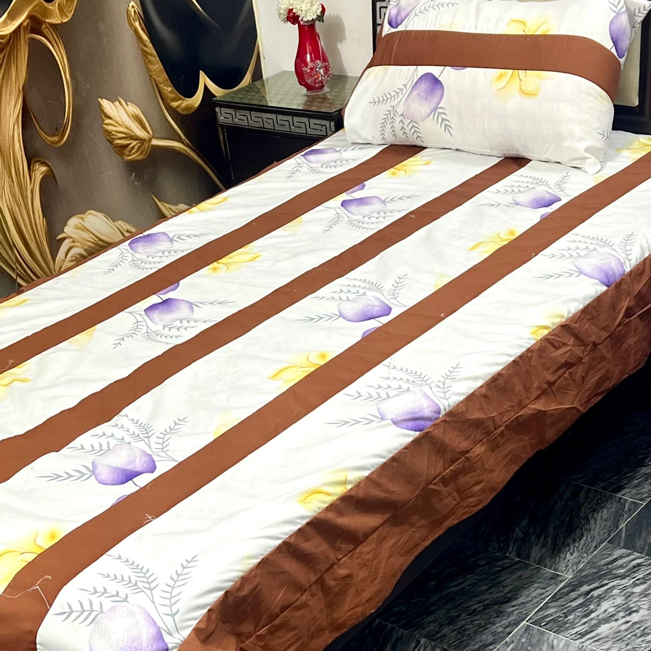2 PC single Patch work Bedsheet