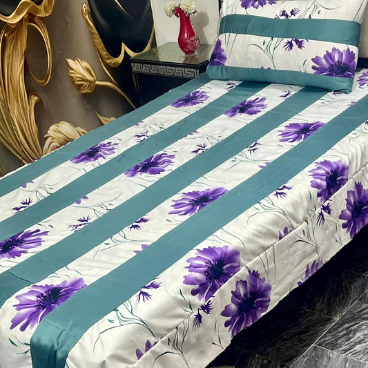2 PC single Patch work Bedsheet