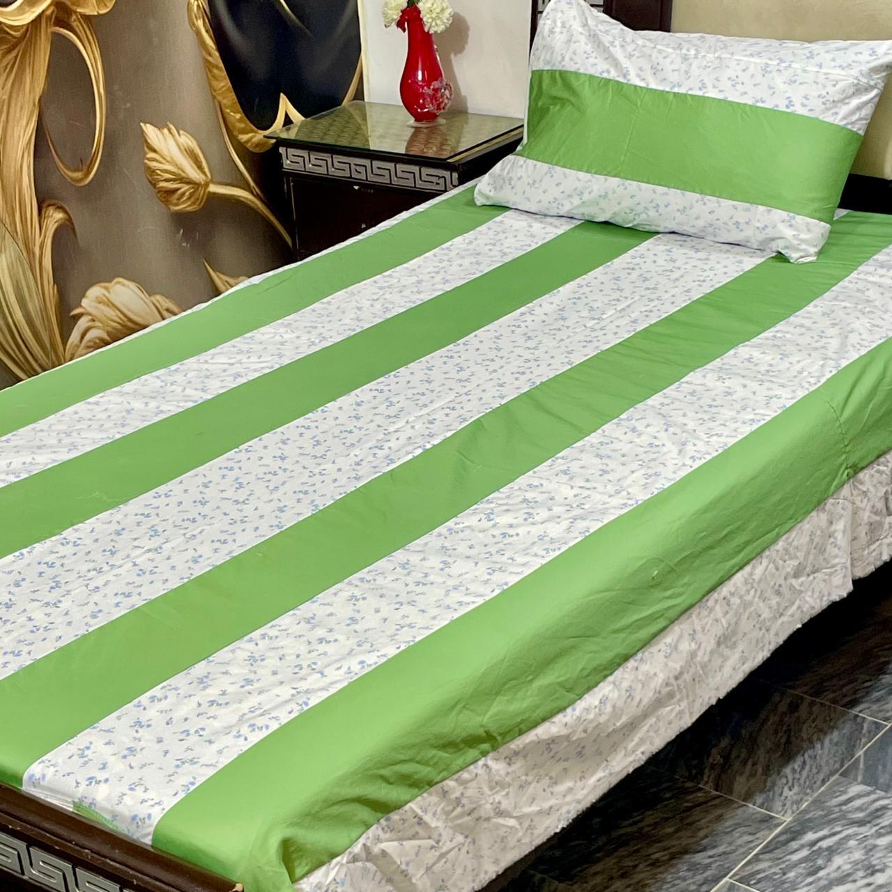 2 PC single Patch work Bedsheet