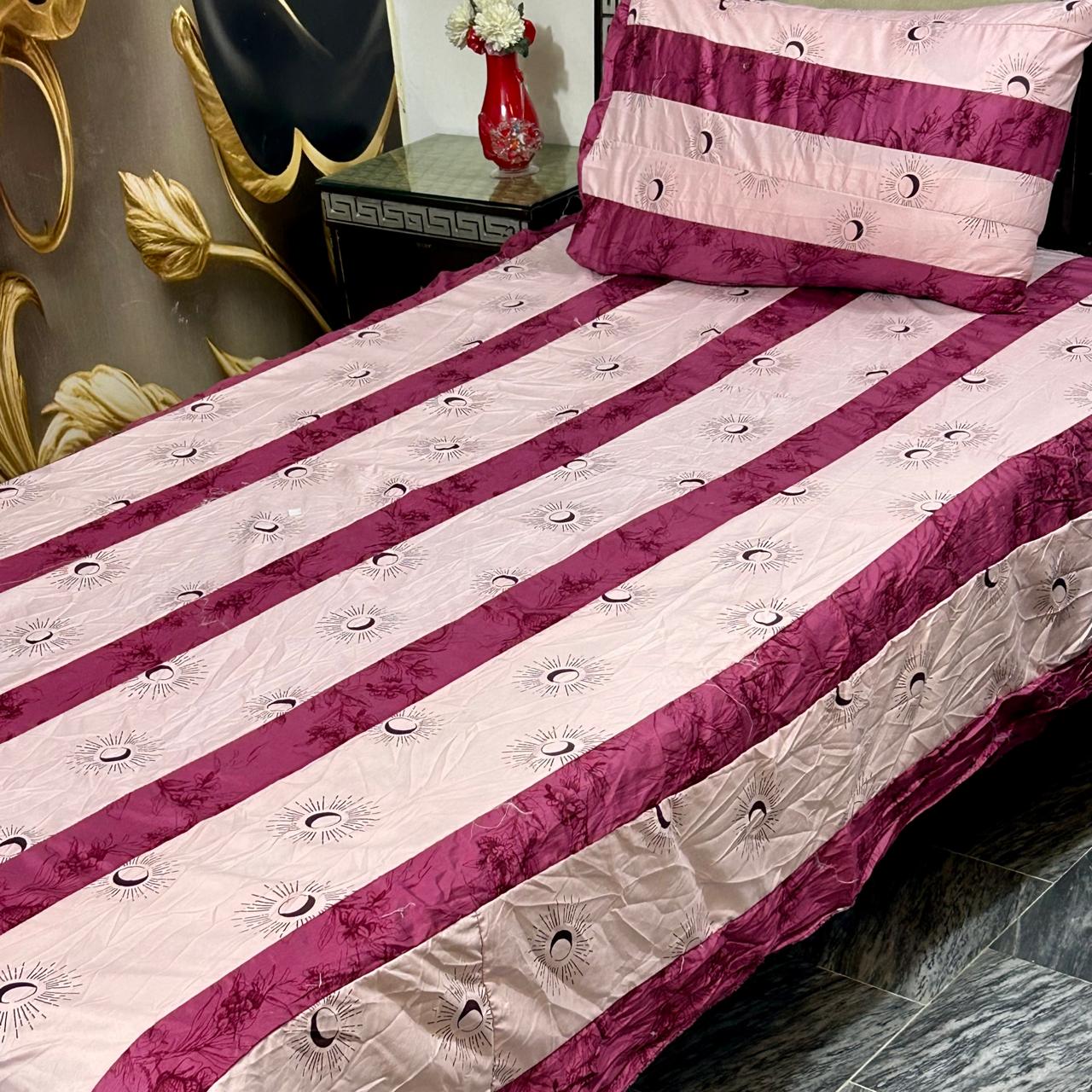 2 PC single Patch work Bedsheet