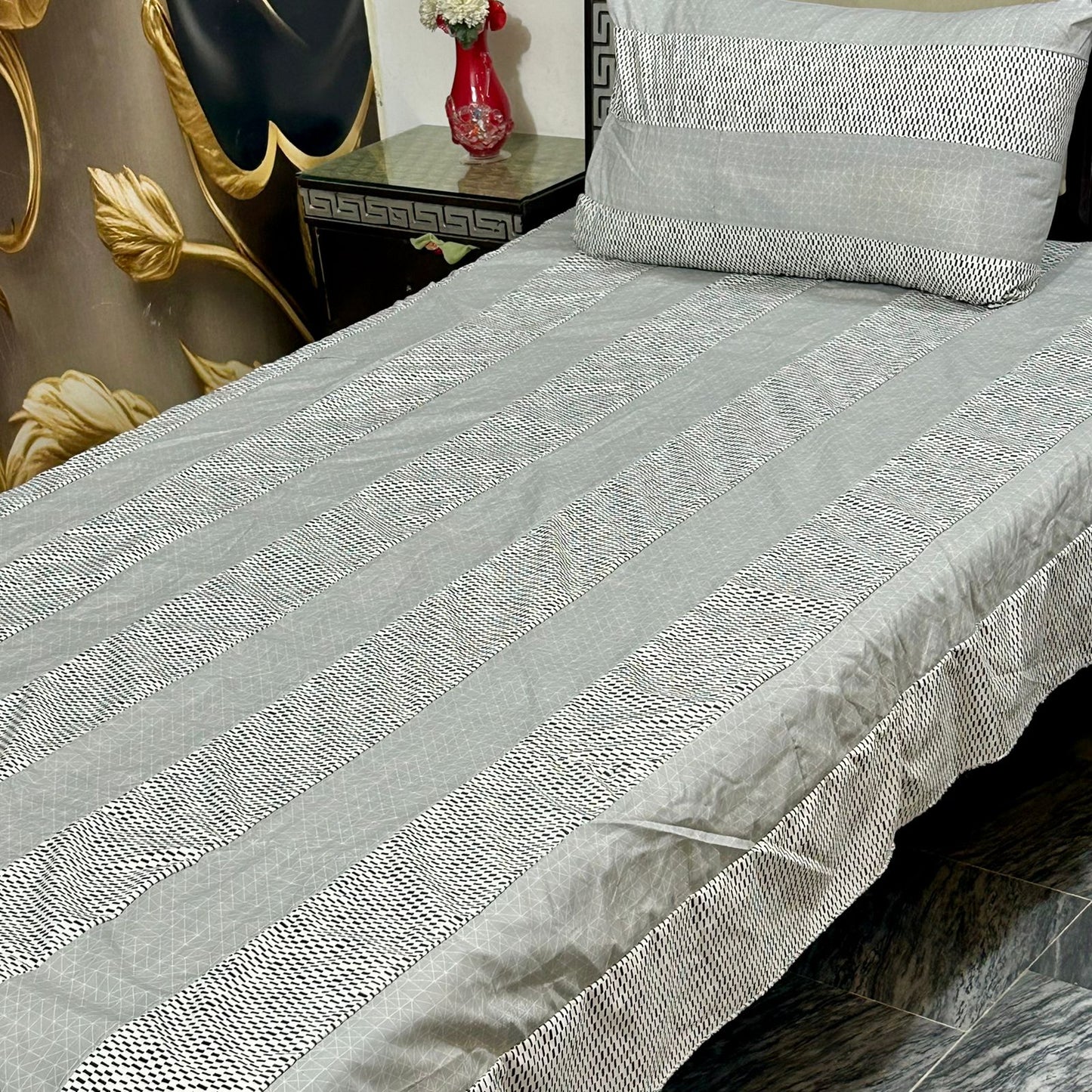 2 PC single Patch work Bedsheet
