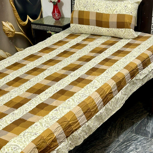 2 PC single Patch work Bedsheet