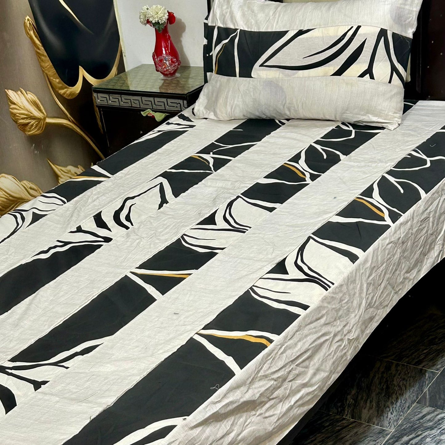 2 PC single Patch work Bedsheet