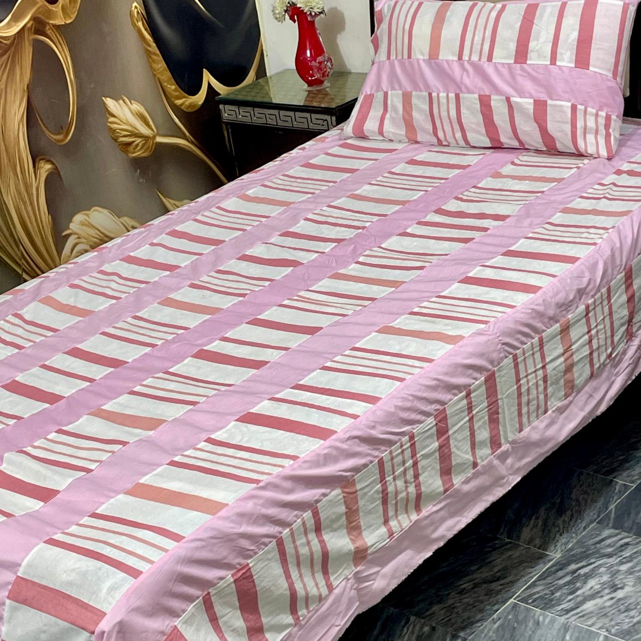 2 PC single Patch work Bedsheet
