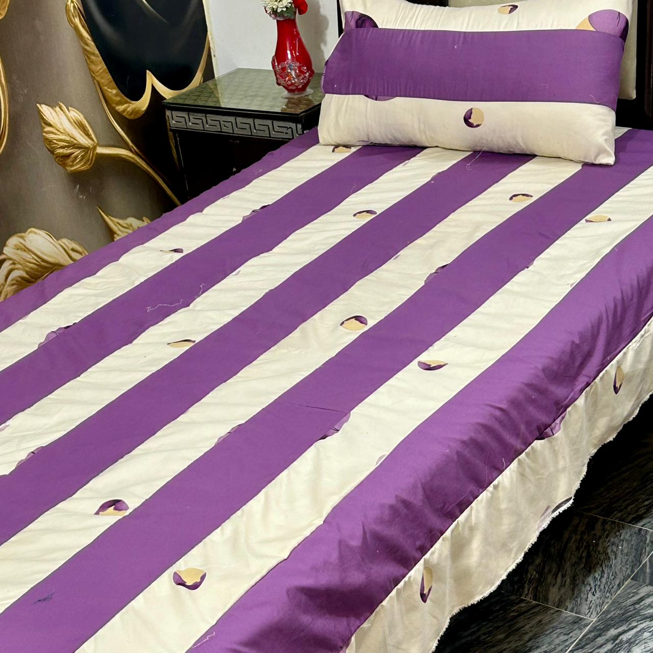 2 PC single Patch work Bedsheet