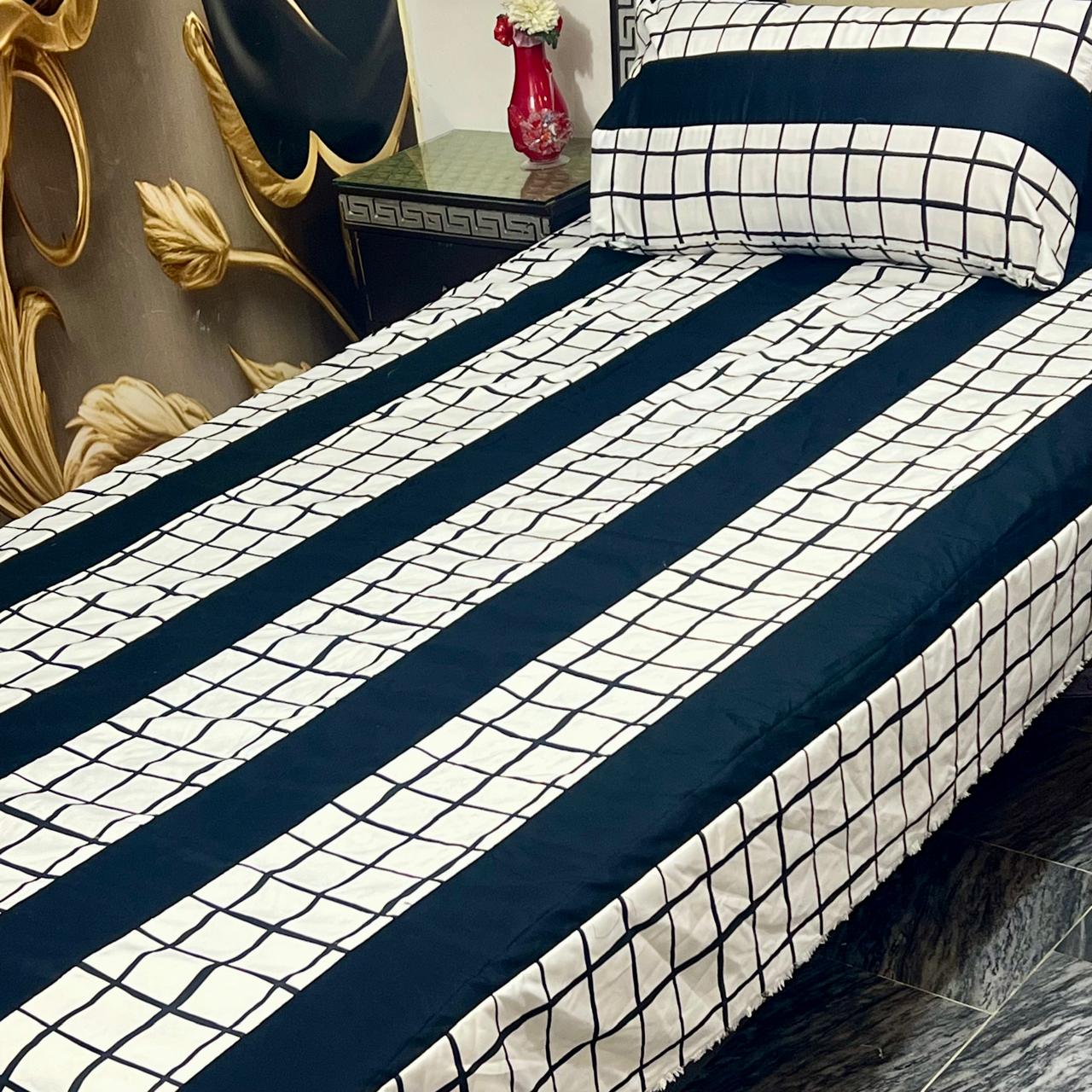 2 PC single Patch work Bedsheet