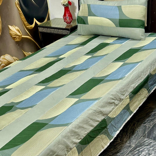 2 PC single Patch work Bedsheet