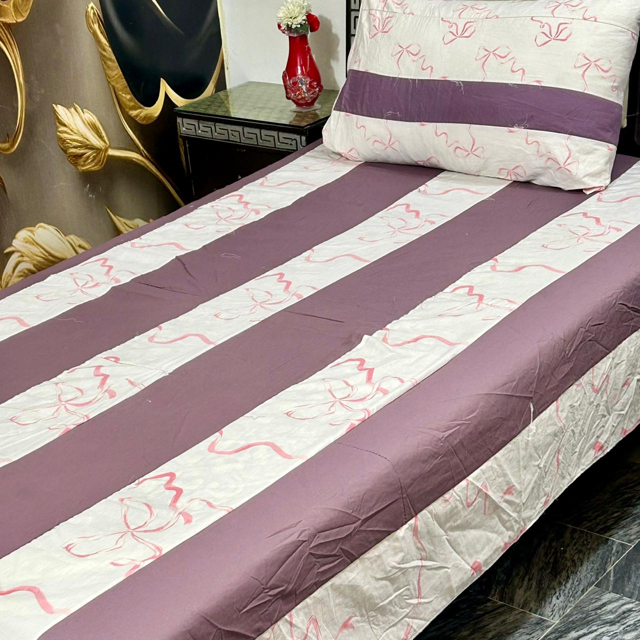 2 PC single Patch work Bedsheet