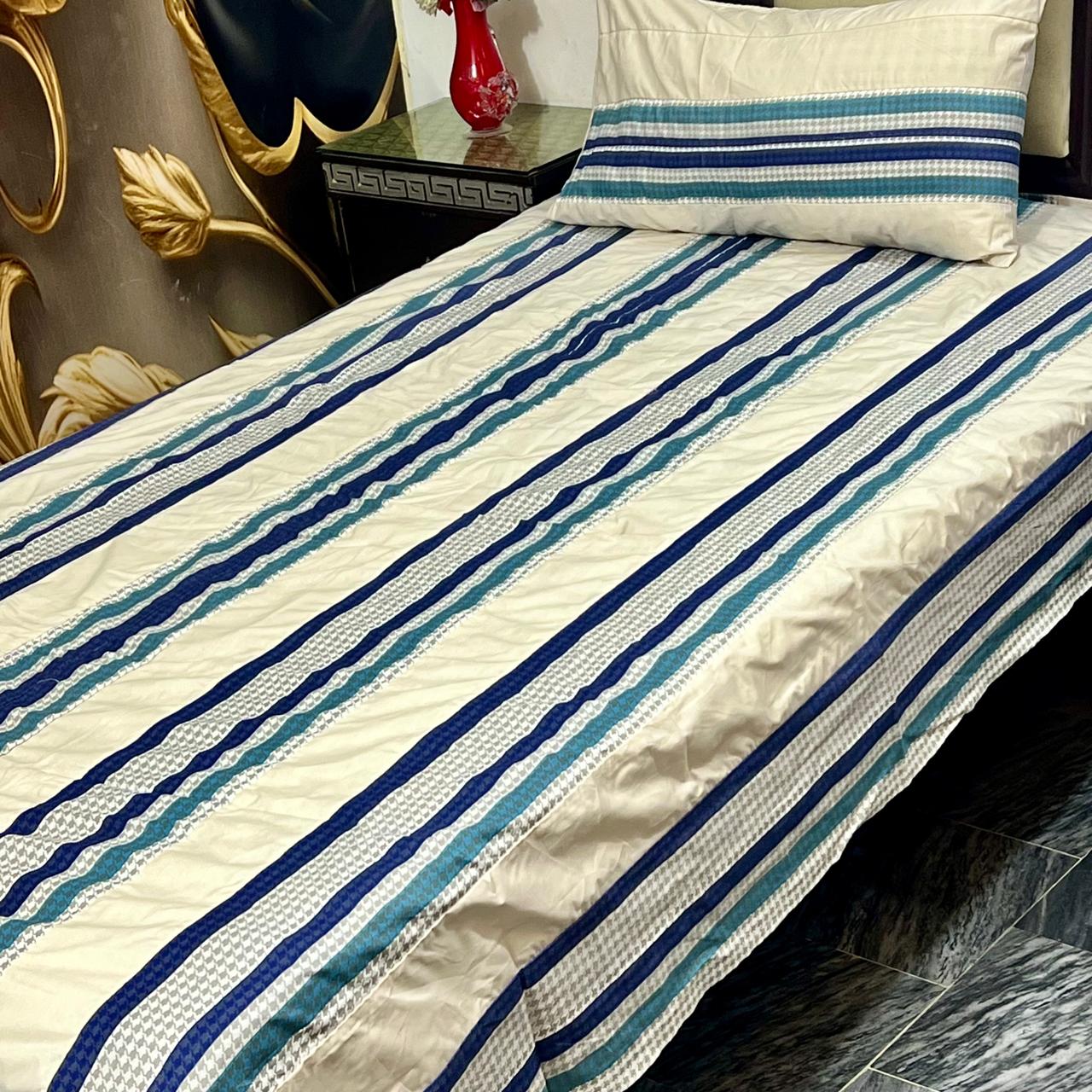 2 PC single Patch work Bedsheet
