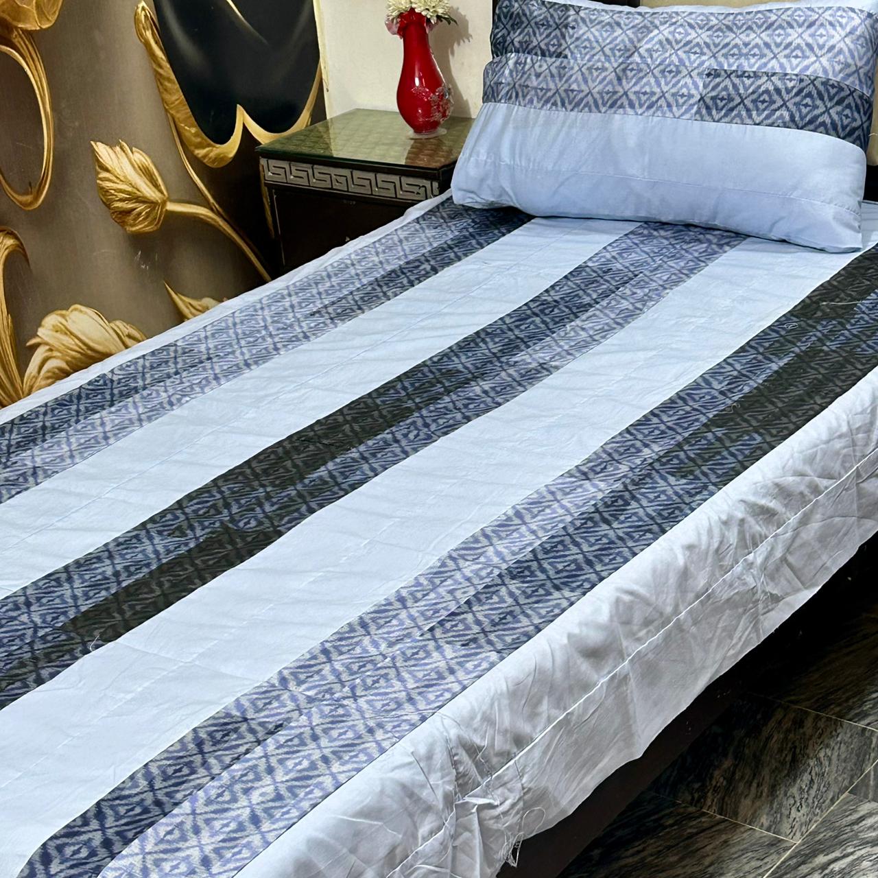 2 PC single Patch work Bedsheet