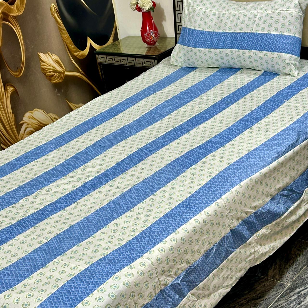 2 PC single Patch work Bedsheet